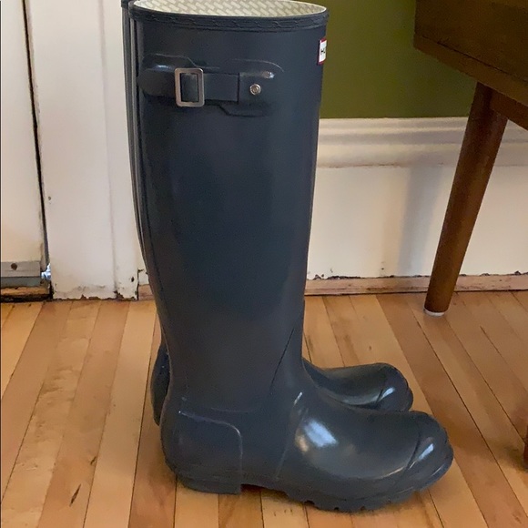 Hunter Original Gloss rain boots in gray - Picture 2 of 4
